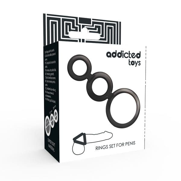 ADDICTED TOYS - RINGS SET FOR PENIS - SMOKED 4